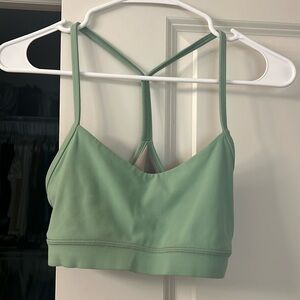 Mint green lululemon flow y bra